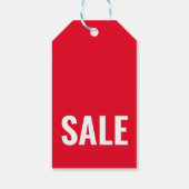 Moderne Rode SALE Kleding Product Label Cadeaulabel (Achterkant)