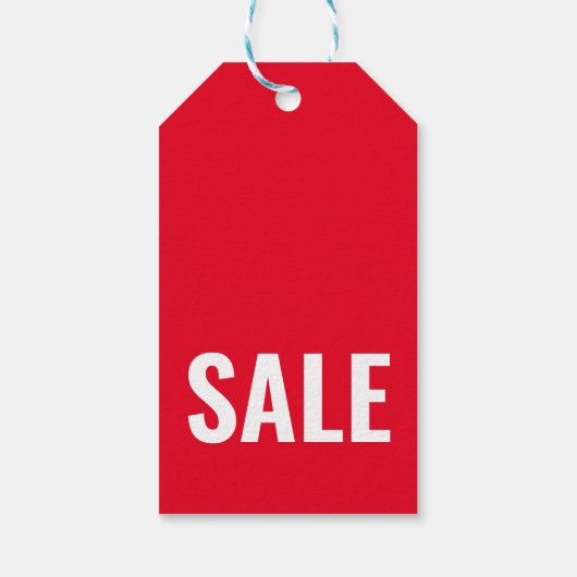 Moderne Rode SALE Kleding Product Label Cadeaulabel (Achterkant)
