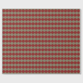 Moderne Rode Salie Kerst Ogee Cadeaupapier (Vlak)