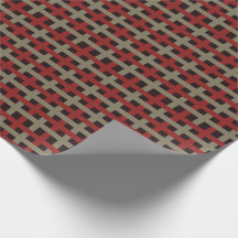 Moderne Rode Salie Zwarte Kerst Plaid