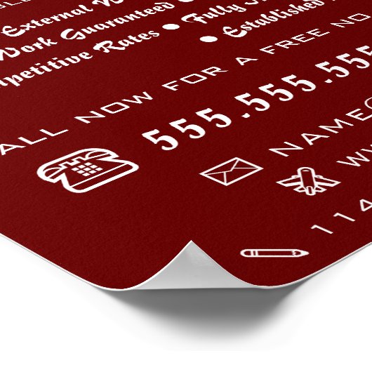 Moderne Rode Schilder & Decorator Poster (Hoek)