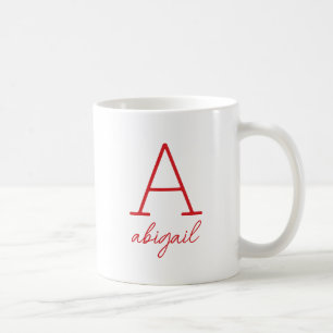 Moderne Rode Script Minimalistische Eenvoudige Mon Koffiemok