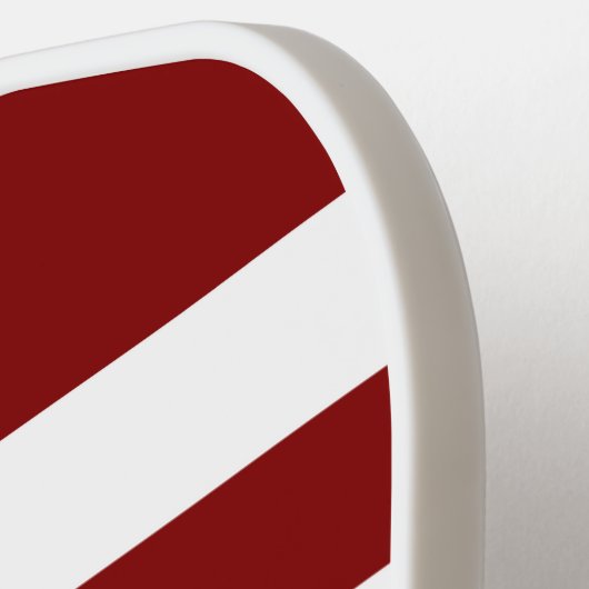 Moderne Rode Script Naam Pickleball Paddle (Links Detail)