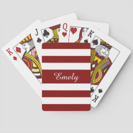 Moderne Rode Script Naam Pokerkaarten