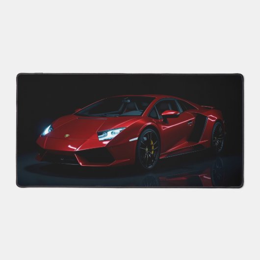 Moderne rode sportwagen bureaumat (Voorkant)