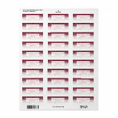 Moderne rode sprankelende glitter elegante kerst etiket (Full Sheet)