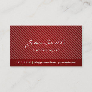Moderne rode strepen Cardioloog Visitekaartje