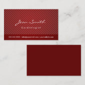 Moderne rode strepen Cardioloog Visitekaartje (Voorkant / Achterkant)