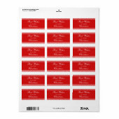 Moderne rode strepen met kerstcadeaus voor kerstca etiket (Full Sheet)