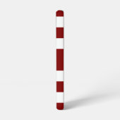 Moderne rode strepen naam samsung galaxy hoesje (Linkerkant)