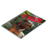Moderne rode T Rex Dinosaurs Notitieboek (Linkerzijde)