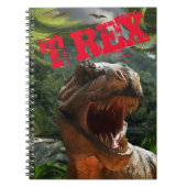 Moderne rode T Rex Dinosaurs Notitieboek (Voorkant)