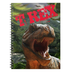 Moderne rode T Rex Dinosaurs  Notitieboek