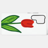Moderne rode tulp vector kunst ontwerp samsung galaxy hoesje (Achterkant horizontaal)