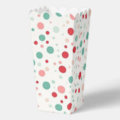 Moderne rode turquoise polka dot chic bedankdoosjes (Achterkant)