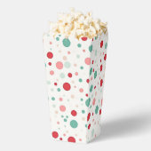 Moderne Rode Turquoise Stippen Chic Bedankdoosjes (Popped)