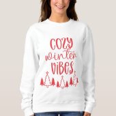 Moderne rode typografie Gezellige wintervibes Trui (Voorkant)