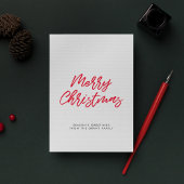 Moderne rode typografie Vroege kerstkaart