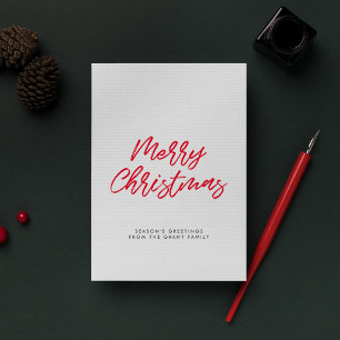 Moderne rode typografie Vroege kerstkaart
