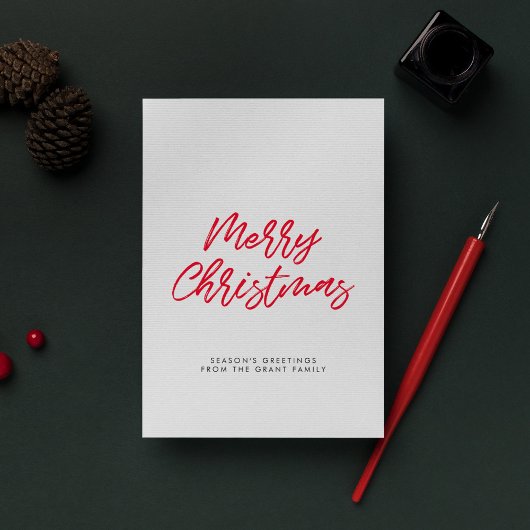 Moderne rode typografie Vroege kerstkaart