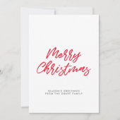 Moderne rode typografie Vroege kerstkaart (Voorkant)