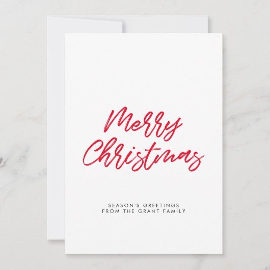 Moderne rode typografie Vroege kerstkaart (Voorkant)