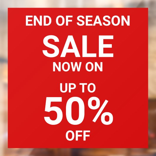 Moderne rode uitverkoop nu in de aanbieding Stijlv Raamsticker (Vel 2)