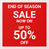 Moderne rode uitverkoop nu in de aanbieding Zakeli Raamsticker (Vel)