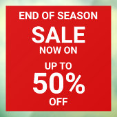 Moderne rode uitverkoop nu in de aanbieding Zakeli Raamsticker (Vel 3)