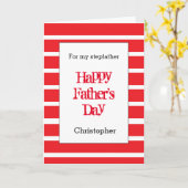 Moderne Rode Vaderdag Kaart (Gele Bloem)