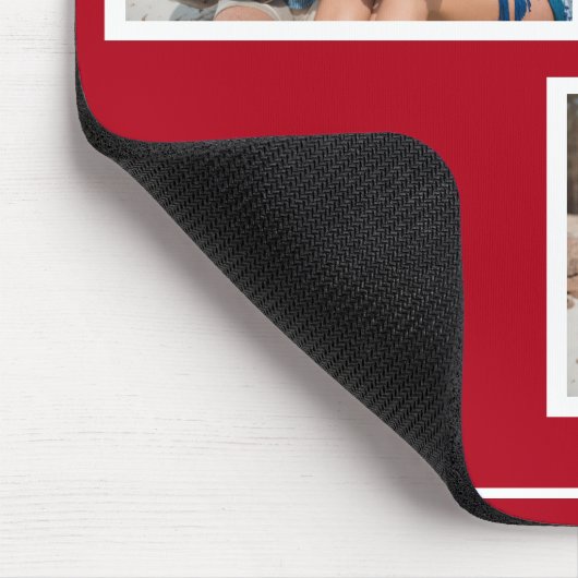 Moderne rode Valentijnsdag aangepaste foto Muismat (Hoek)