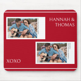 Moderne rode Valentijnsdag aangepaste foto Muismat