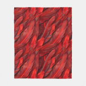 Moderne rode veren fleece deken (Voorkant)