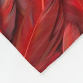 Moderne rode veren fleece deken (Hoek)