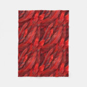 Moderne rode veren fleece deken (Voorkant)