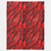 Moderne rode veren fleece deken (Voorkant)