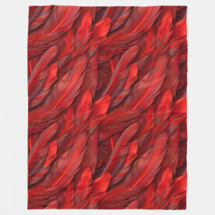 Moderne rode veren fleece deken
