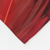 Moderne rode veren fleece deken (Hoek)