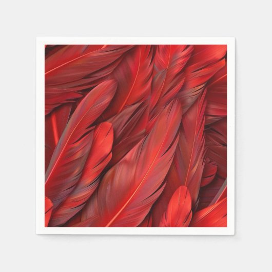 Moderne rode veren servet (Voorkant)