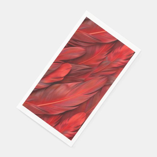 Moderne rode veren servet (Hoek)