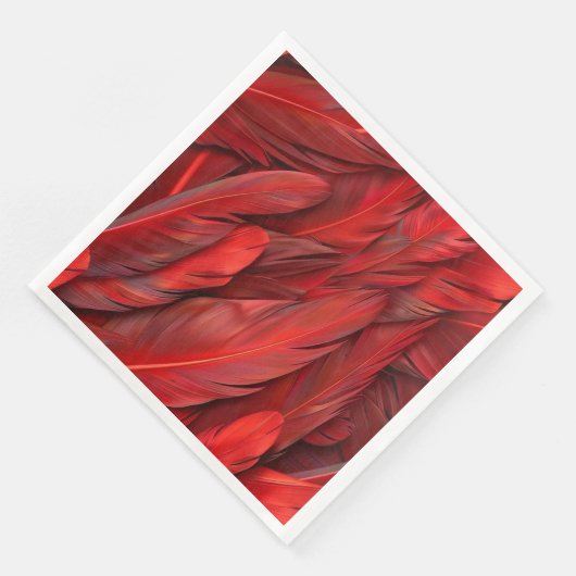 Moderne rode veren servet (Hoek)