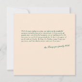 Moderne rode verticale streep 2 foto bedankkaart (Achterkant)