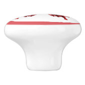 Moderne rode vlinder meisje lade knop (Zijkant)