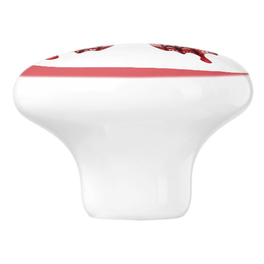 Moderne rode vlinder meisje lade knop (Zijkant)