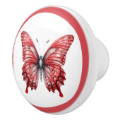 Moderne rode vlinder meisje lade knop (Rechts)