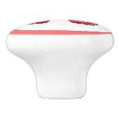 Moderne rode vlinder  meisje lade knop (Zijkant)