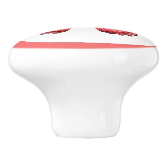 Moderne rode vlinder  meisje lade knop (Zijkant)