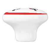 Moderne rode vlinder  meisje lade knop (Zijkant)