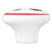 Moderne rode vlinder  meisje lade knop (Zijkant)