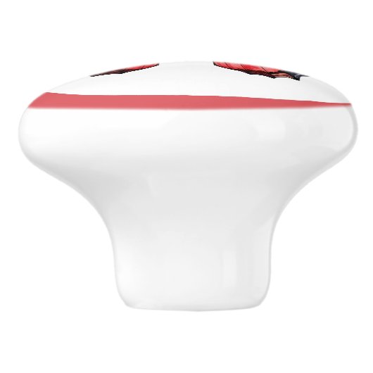 Moderne rode vlinder  meisje lade knop (Zijkant)